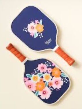 The Darling Effect Blue Floral Pickleball Paddle NWT